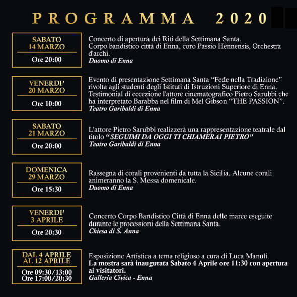 Home Settimana Santa Enna calendario 2021 settimana santa